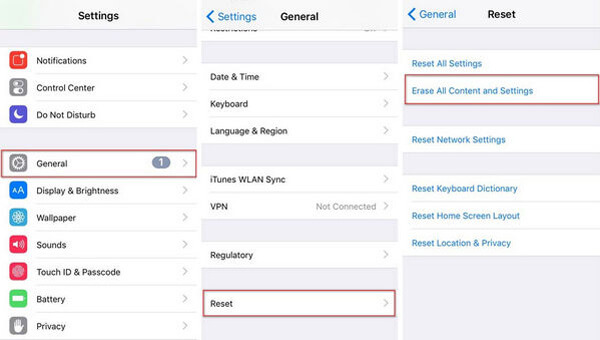 Reset iPhone to Factory Settings