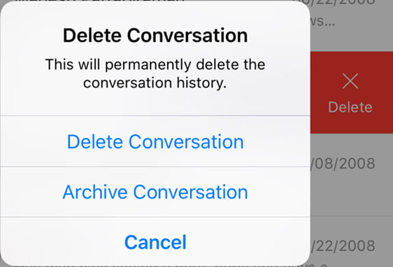 Delete or Archive Conversation