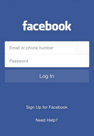 Log in Facebook App on Android Phone or iPhone