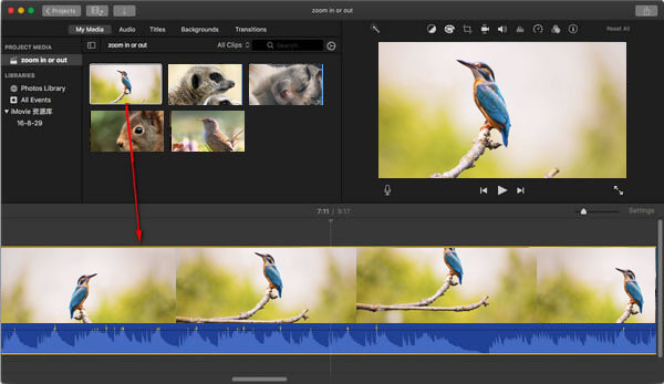 Load Video Clips in iMovie