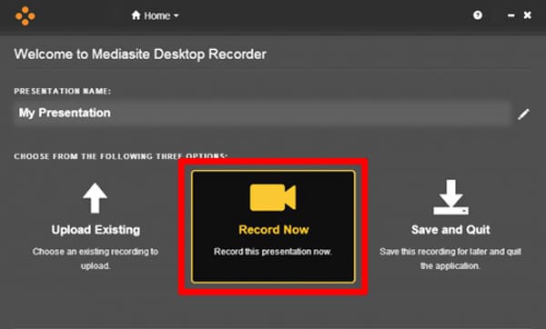 Use Mediasite Desktop Recorder