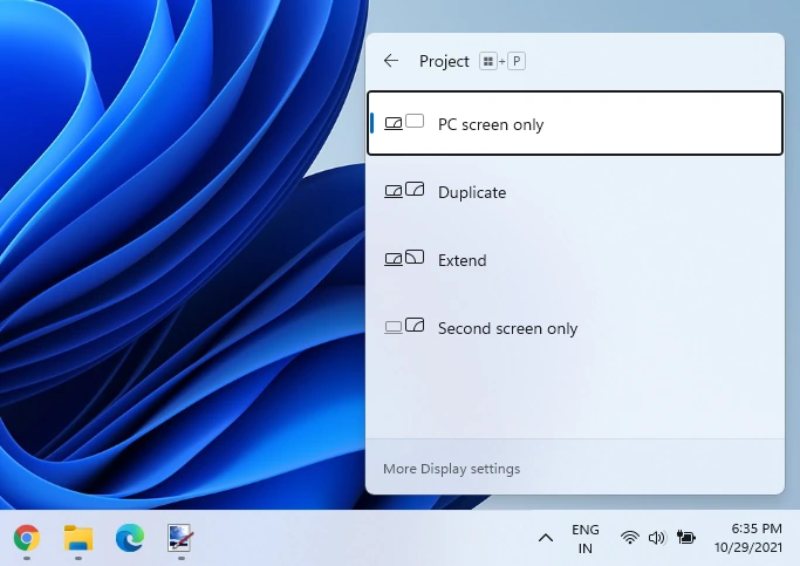 Presentation Display Mode in Windows 11