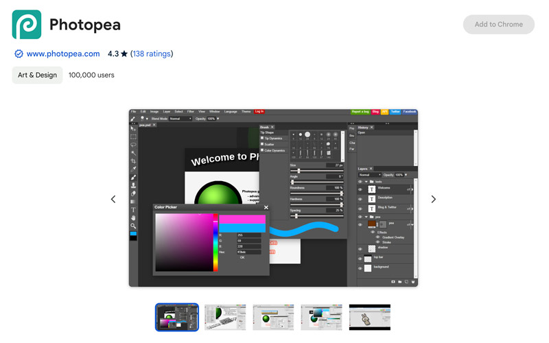 Photo Editor for Chromebook Photopea