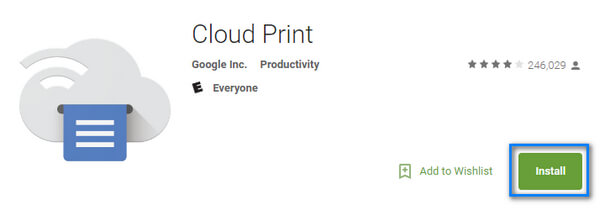 Download Cloud Print App from Google Play