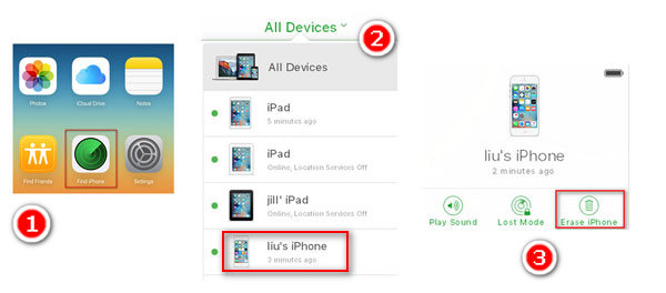 Hard Reset iPhone with Find My iPhone