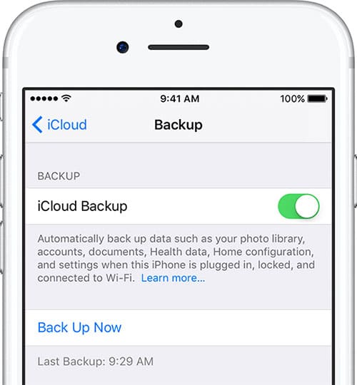 Back up iPhone data with iCloud