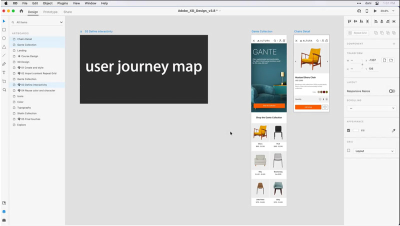 User Journey Mapping Tool Adobe XD