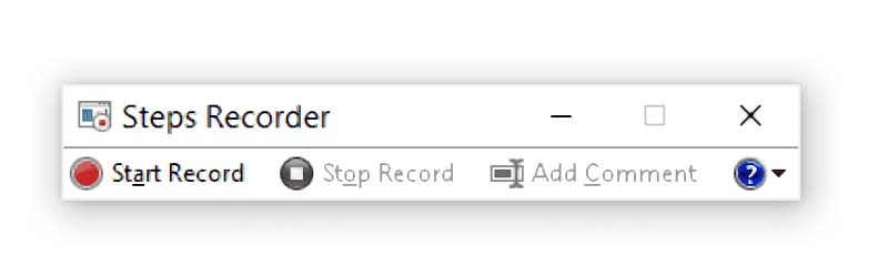 Record Steps in Steps Recorder