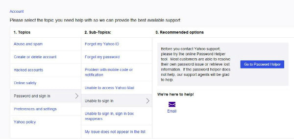 Submit Yahoo ID