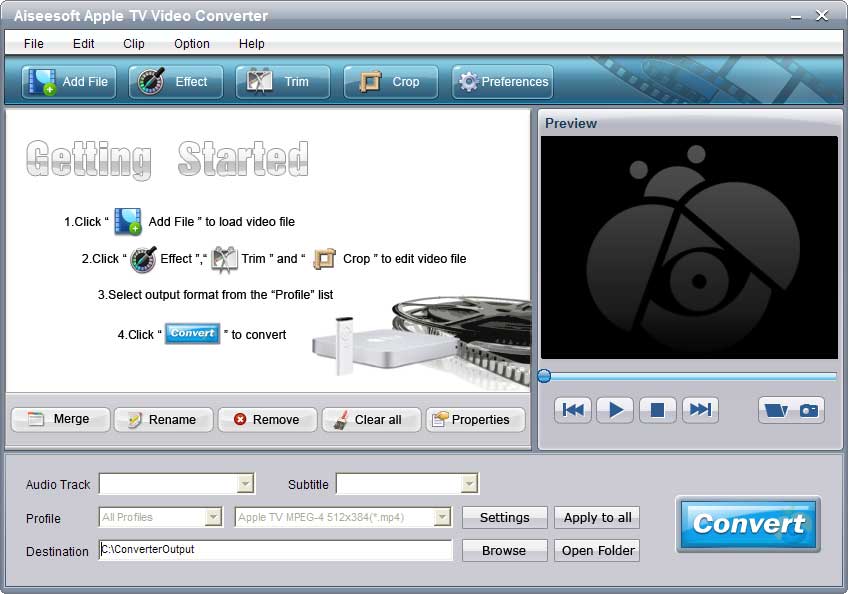 Screenshot of Aiseesoft Apple TV Video Converter