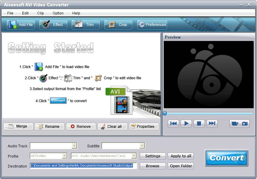 Screenshot of Aiseesoft AVI Video Converter 3.3.18