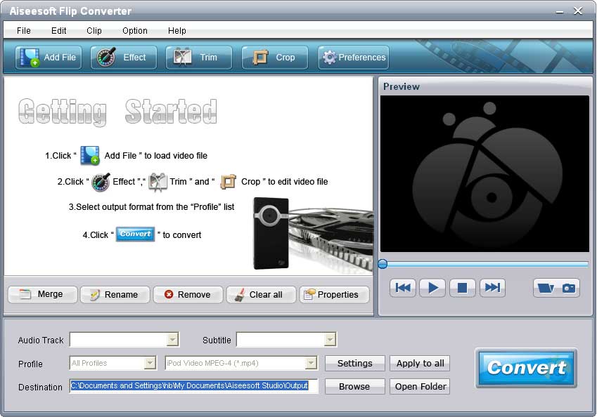 Screenshot of Aiseesoft Flip Converter