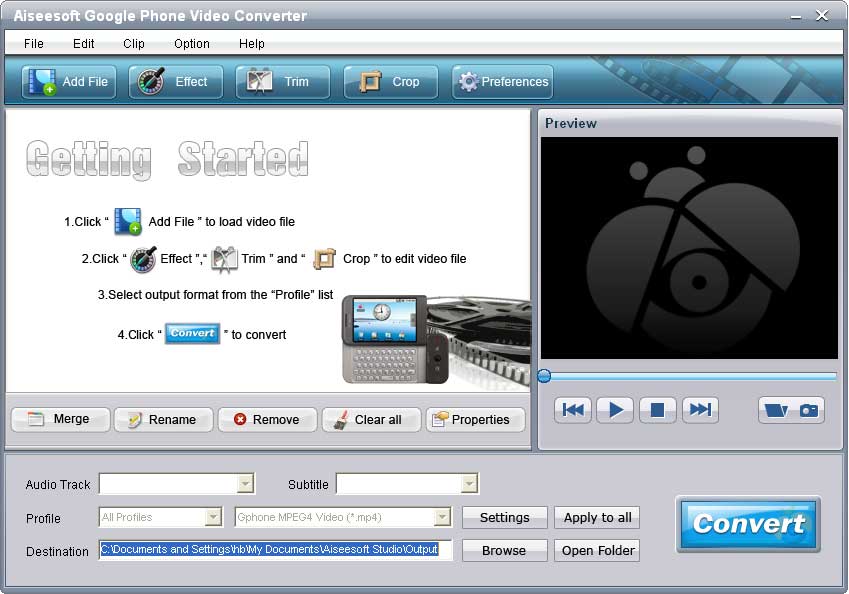 Screenshot of Aiseesoft Google Phone Video Converter 3.3.12