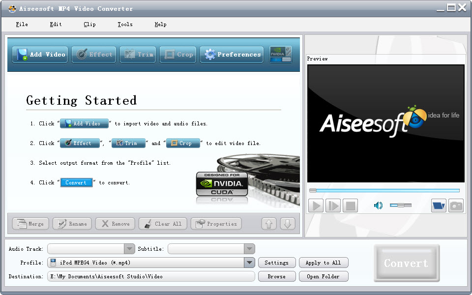 Screenshot of Aiseesoft MP4 Video Converter 5.0.12