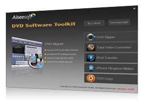 DVD Software Toolkit Home Screen