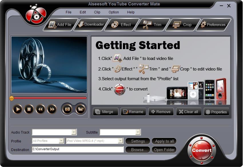 Screenshot of Aiseesoft YouTube Converter Mate