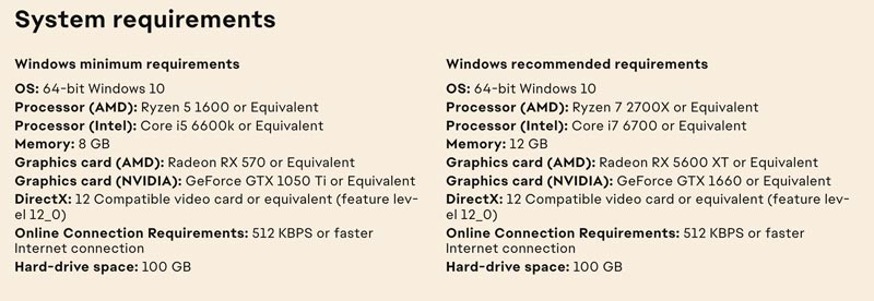 FIFA for PC System Requirements