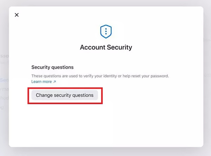 Change Apple ID Security Questions