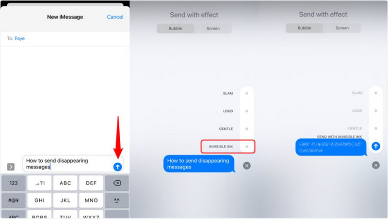 How to Apply Disappearing Effect on iMessage