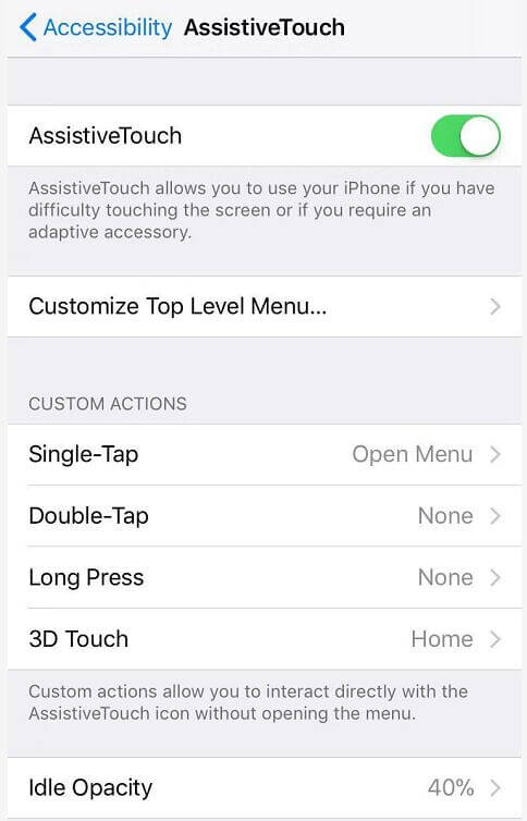 Open assistivetouch