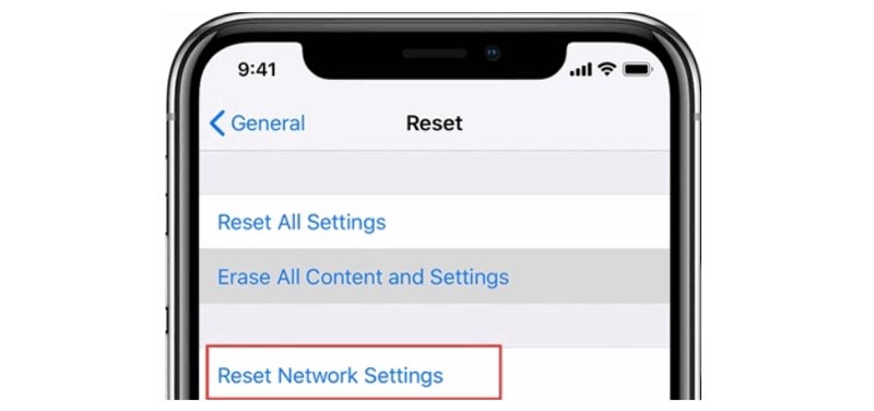 Reset iPhone network