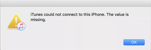 iTunes Could Not Connect To This iPhone The Value Is Missing