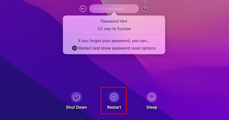 Restart When Mac Password Not Working