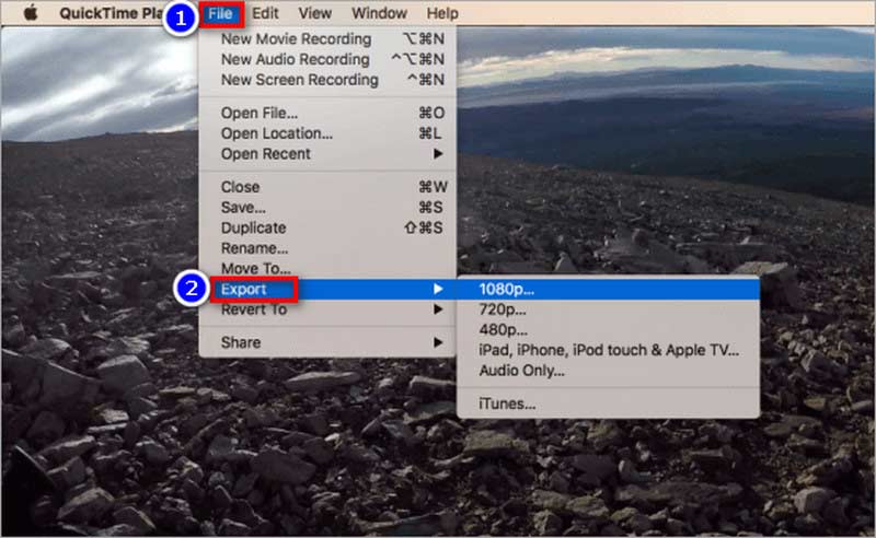 QuickTime File Export Resolution