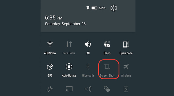 Take a Screenshot on Lenovo with Notification Bar