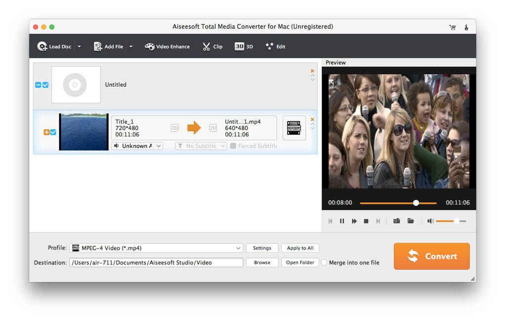 Screenshot of Aiseesoft Total Media Converter for Mac