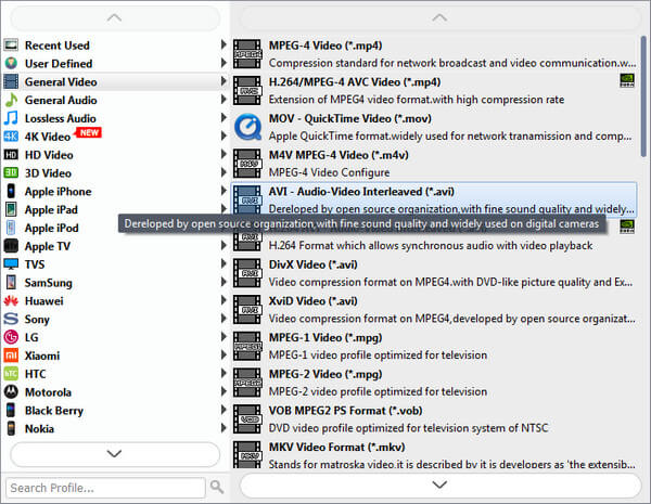 Convert MKV to AVI, MKV to MPEG