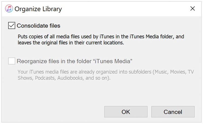 iTunes Organize Library