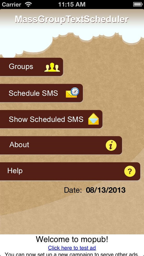 Mass group text scheduler