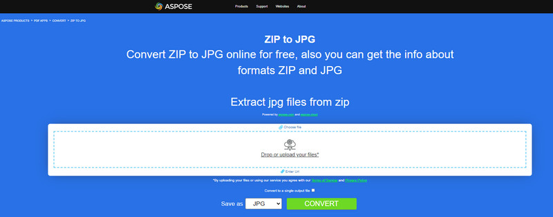 Aspose ZIP to JPG Converter
