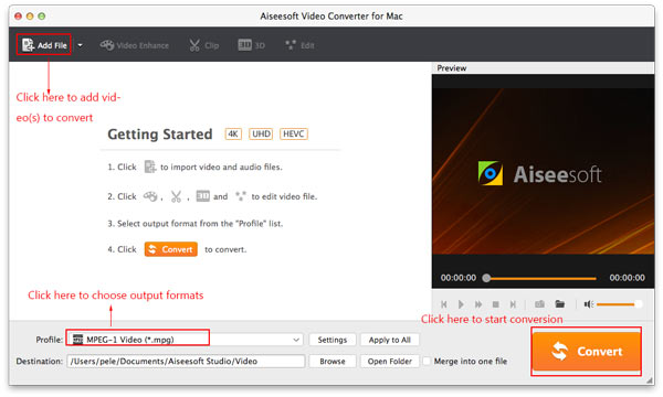 Video Converter for Mac - add video