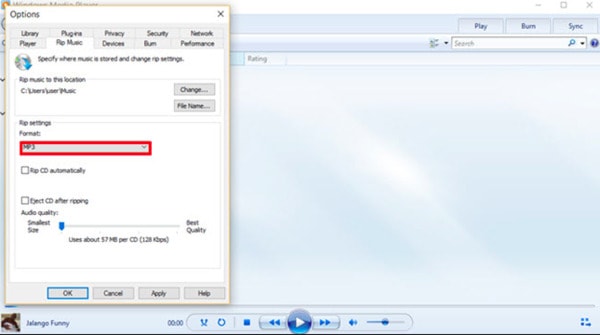 Convert WMA to MP3 Windows Media Player