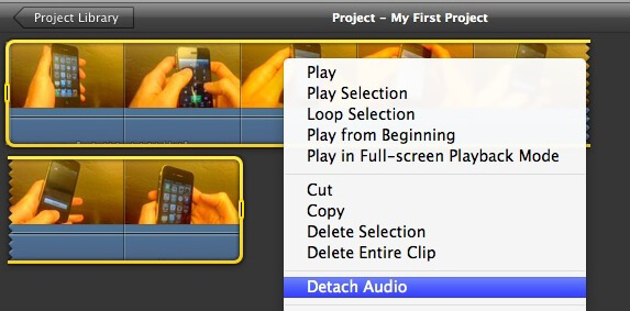 Detach Audio from Video with iMovie