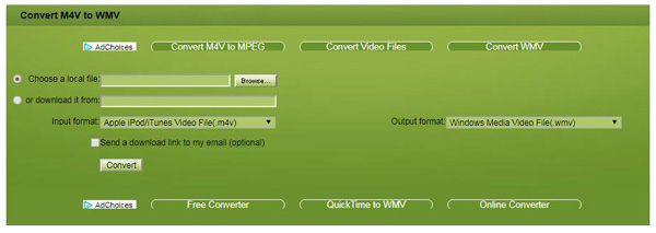 M4V file to WMV online