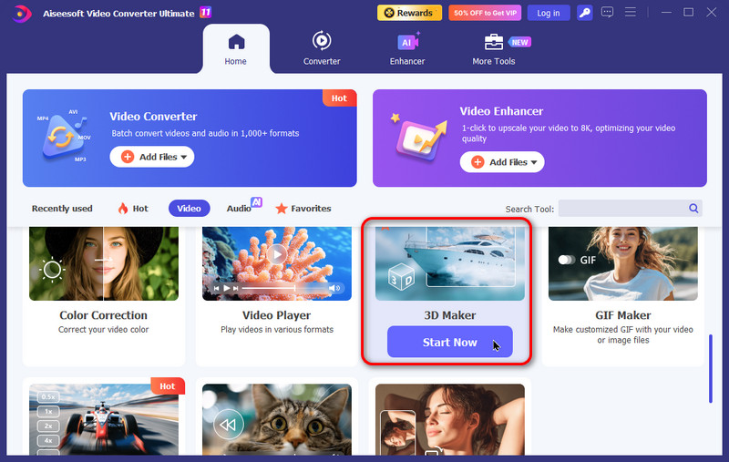 Open Aiseesoft 3D Maker