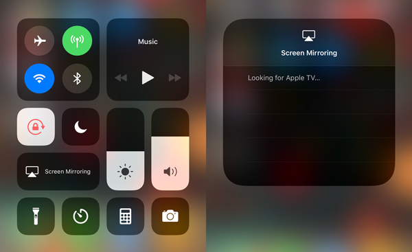 iOS 11上的AirPlay Mirroring iPhone