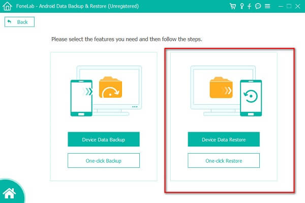 Ripristino del backup Android