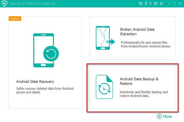 Interfaccia di backup dei dati Android