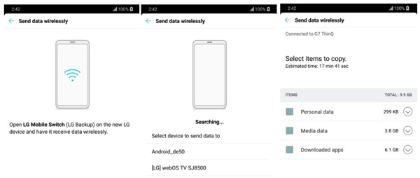 Säkerhetskopiera LG-data med WiFi