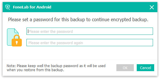 Criptare il backup
