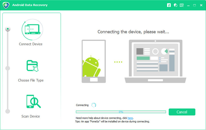 Android Data Recovery ansluter