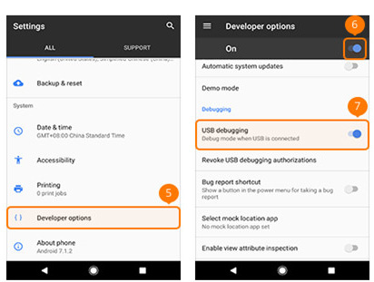 Schakel USB-foutopsporingsmodus in op Google Windows Phone