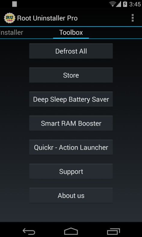 Toolbox di Root Uninstaller