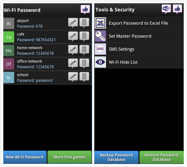 Backup and Recover WIFI Password for Android