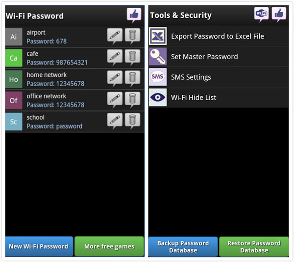 Backup and Recover WIFI Password for Android