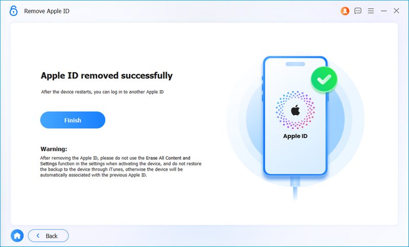Apple ID Passcode Removed Successfully